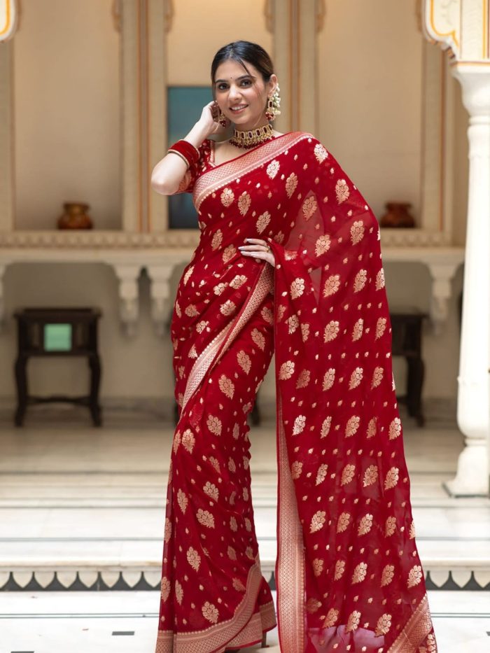 Dhupiyan Sharee with Blouse Piece 20805 - Image 4