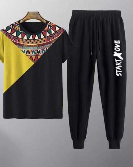 Cotton T-shirt and Trouser Set 21413