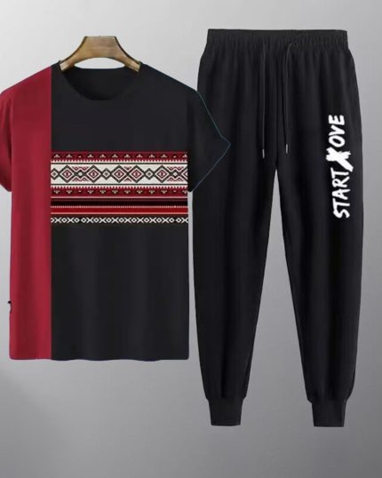 Cotton T-shirt and Trouser Set 21417