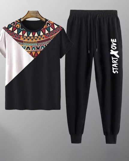 Cotton T-shirt and Trouser Set 21418