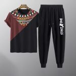 Cotton T-shirt and Trouser Set 21420