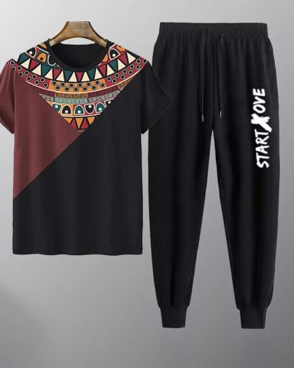 Cotton T-shirt and Trouser Set 21420