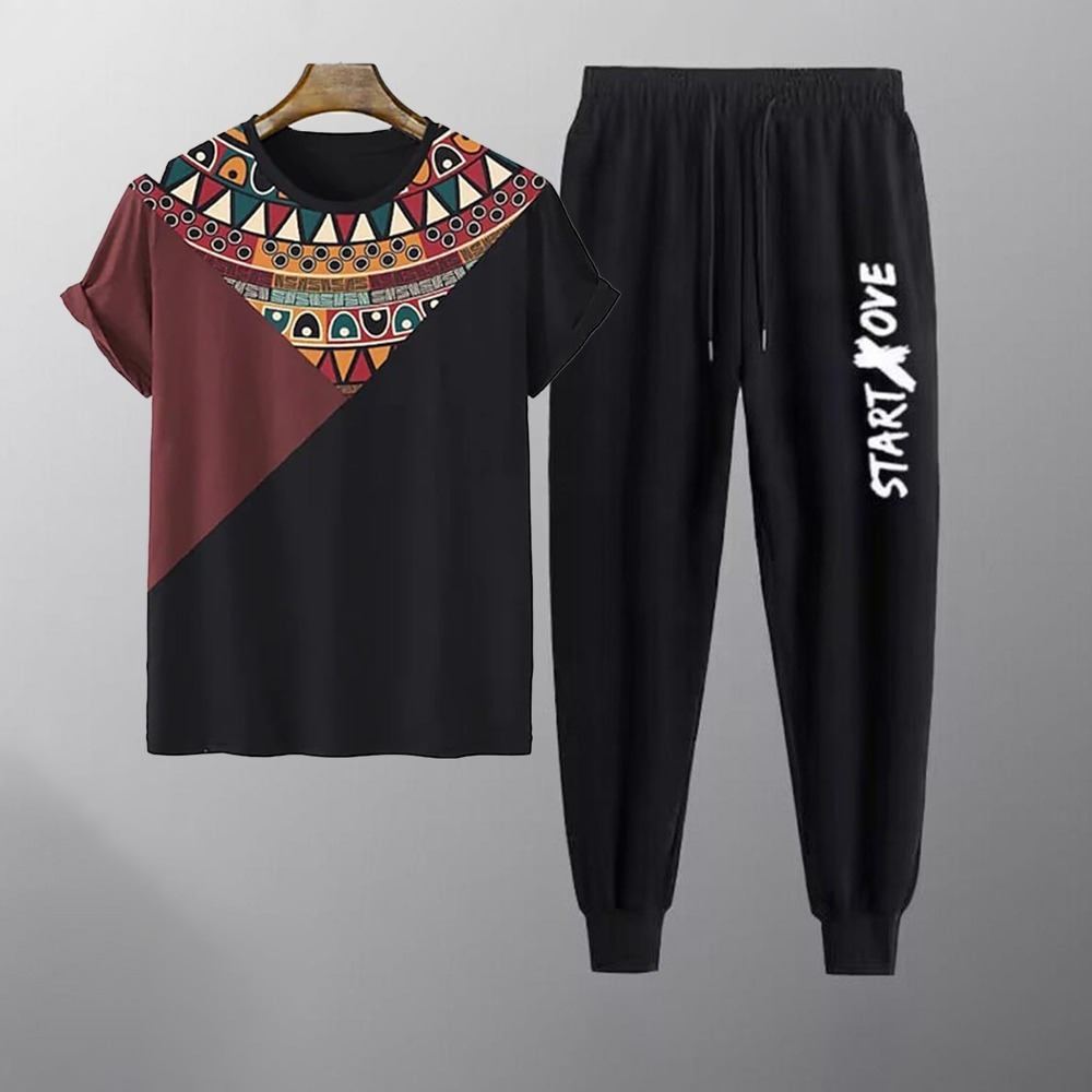 Cotton T-shirt and Trouser Set 21420 Cotton T-shirt and Trouser Set 21420