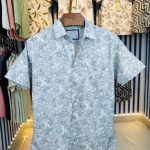 Pure Cotton Half Sleeve Print Shirt 22020