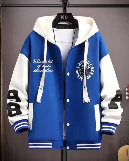 Amvosh Print Button Hoodie 23507