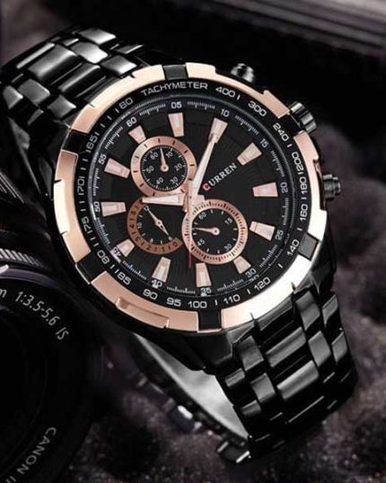 Curren 8023 Black Watch For Men