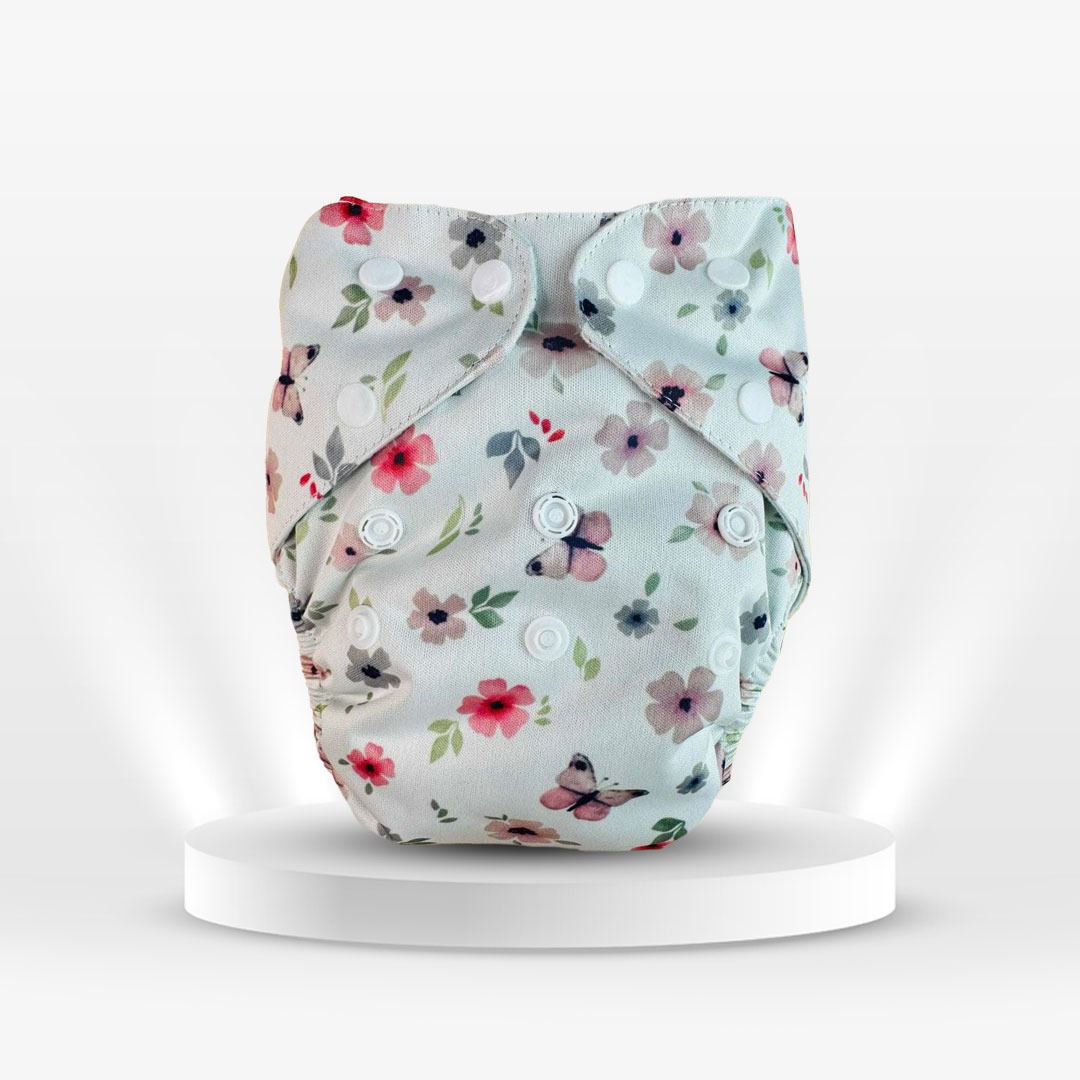 Washable Diaper (Knitted Fabric) – with 2 Pads Washable Diaper (Knitted Fabric) – with 2 Pads