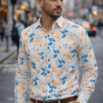 Popcorn Full Sleeve Cotton Shirt for Men 23775