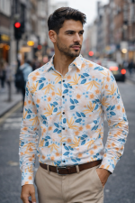 Popcorn Full Sleeve Cotton Shirt for Men 23775