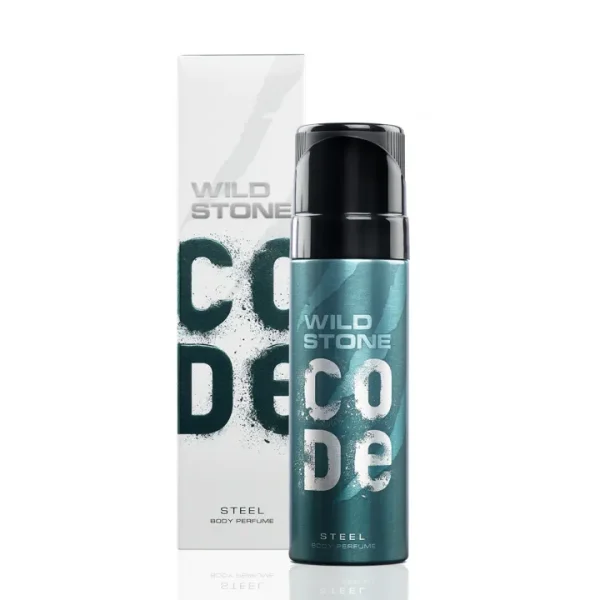 Wild Stone - Code Steel No Gas Body Perfume For Men, Long Lasting Masculine Fragrance - 120ml